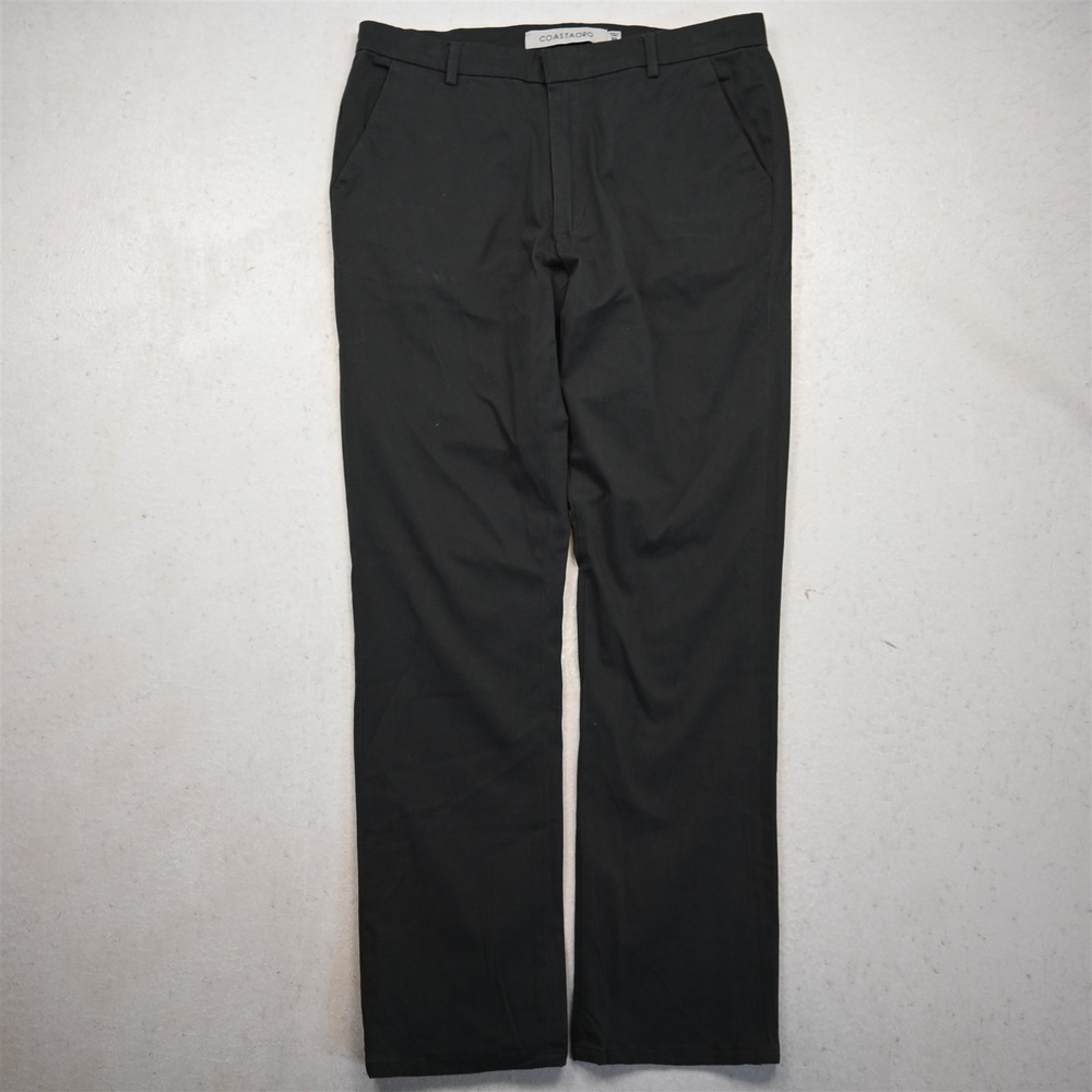 Coastaoro 33x32 Gray Straight Chinos Mens Pants